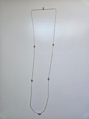 Pandora silver cubic zirconia necklace